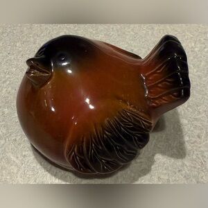 Vintage Ceramic Red Country Bird Collectible Figurine